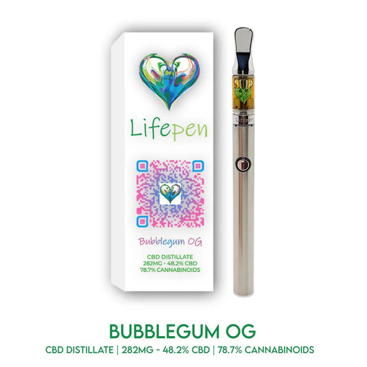 Lifepen - Bubblegum OG - CBD vape cartridge - Medicinal Greens