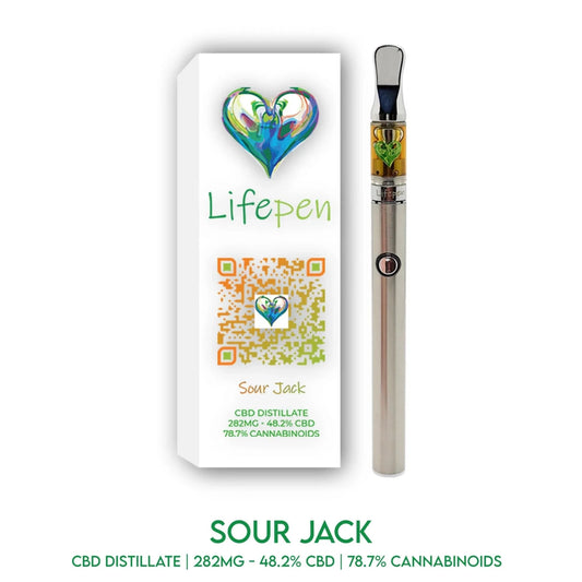 Lifepen - Sour Jack - CBD vape cartridge - Medicinal Greens