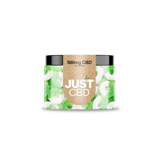 Just CBD Apple Rings - CBD Gummies 500mg Jar - Medicinal Greens