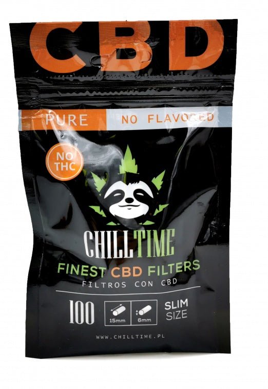 Chilltime CBD Slim Filter Tips - Pure Unflavoured - Medicinal Greens