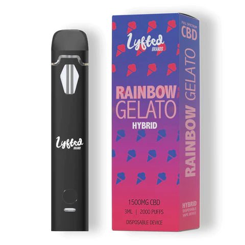 Lyfted- Rainbow Gelato 1000mg CBD Disposable - Medicinal Greens