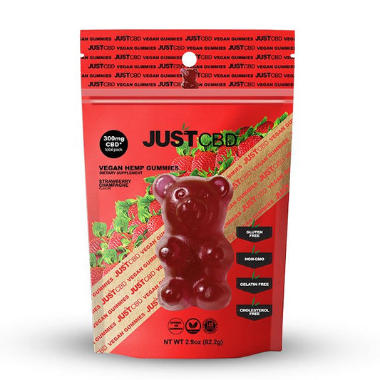 Just CBD Vegan Strawberry Champagne - CBD Gummies 300mg - Medicinal Greens