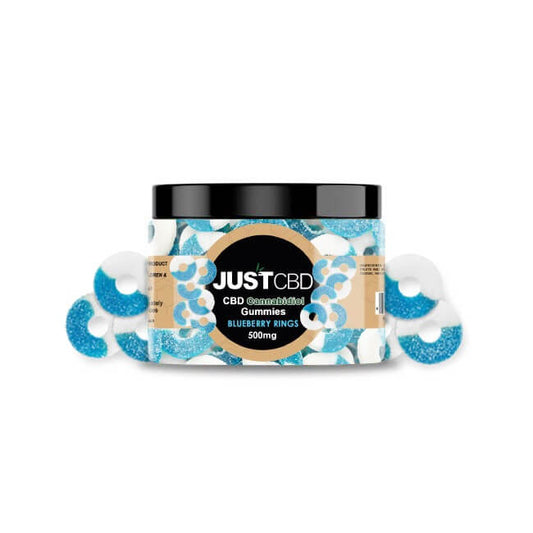 Just CBD Blueberry Raspberry Rings - CBD Gummies 500mg Jar - Medicinal Greens