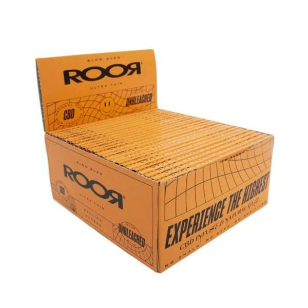 ROOR CBD Infused Ultra Thin King Size Rolling Papers - Unbleached - Medicinal Greens