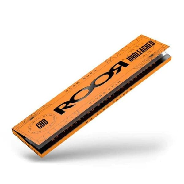 ROOR CBD Infused Ultra Thin King Size Rolling Papers - Unbleached - Medicinal Greens