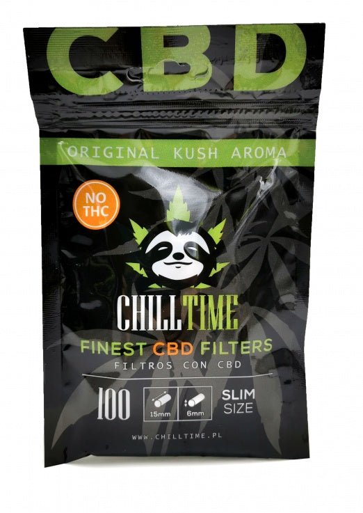 Chilltime CBD Slim Filter Tips - Original Kush Aroma - Medicinal Greens