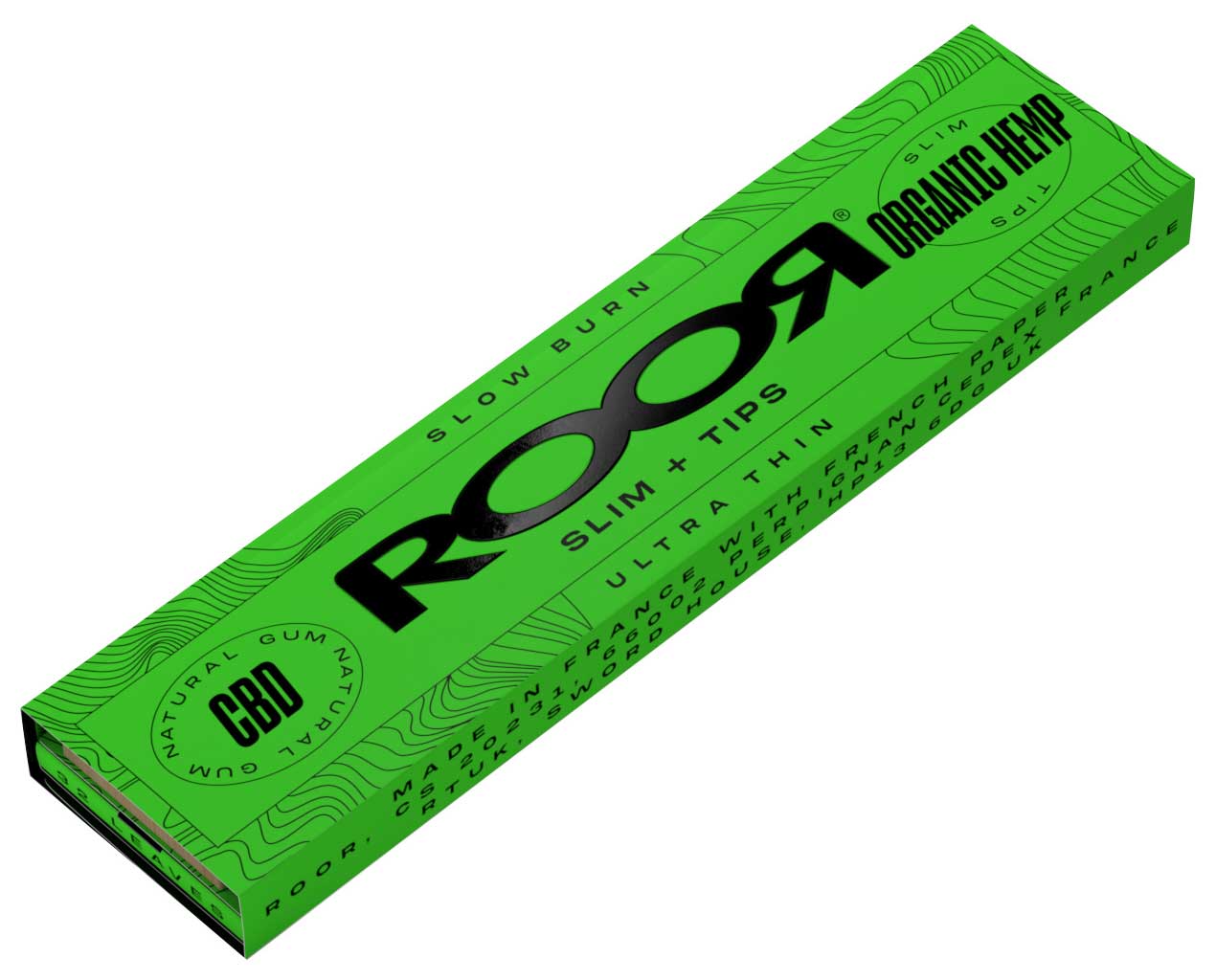 ROOR CBD Gum Organic Rolling Papers + Tips - Medicinal Greens