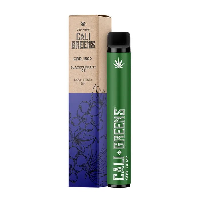 Cali Greens 1000mg CBD Go Blackcurrant Ice Disposable Device 5ml - Medicinal Greens